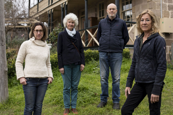 Members of the Wollombi Valley Progress Association are among those who say they will fight coal mining near the town. From left to right: Daniela Riccio, Chris Davey, Euan Wilcox and Simone Smith, the association's president.