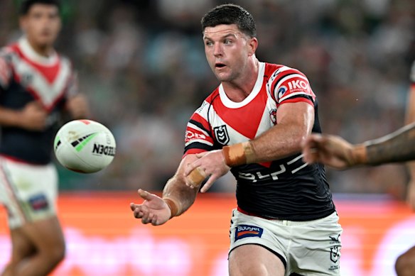 Chad Townsend during his last NRL appearance for the Roosters in April.