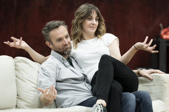 Gillian Cosgriff and Angus Grant during rehearsals for Come Rain or Come Shine.