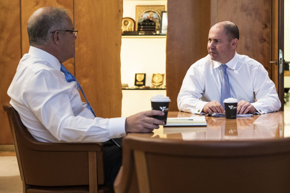 Scott Morrison and his trusted Liberal deputy, Josh Frydenberg.