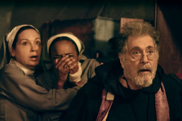 Al Pacino plays Father Theophilus Riesinger in The Ritual. 