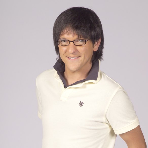 Chris Lilley performing in yellowface as Ricky Wong.