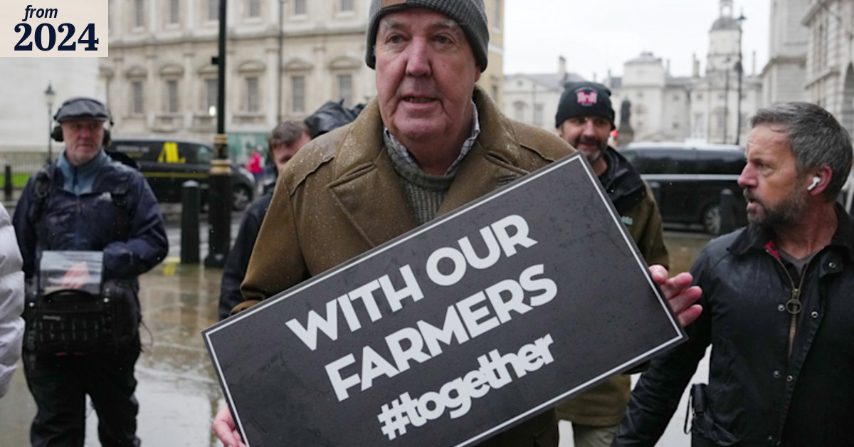 Jeremy Clarkson joins London farmers march against tax changes
