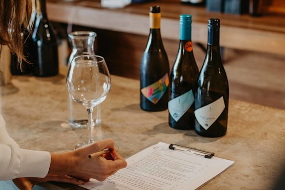 Tastings at the Quealy Estate cellar door.