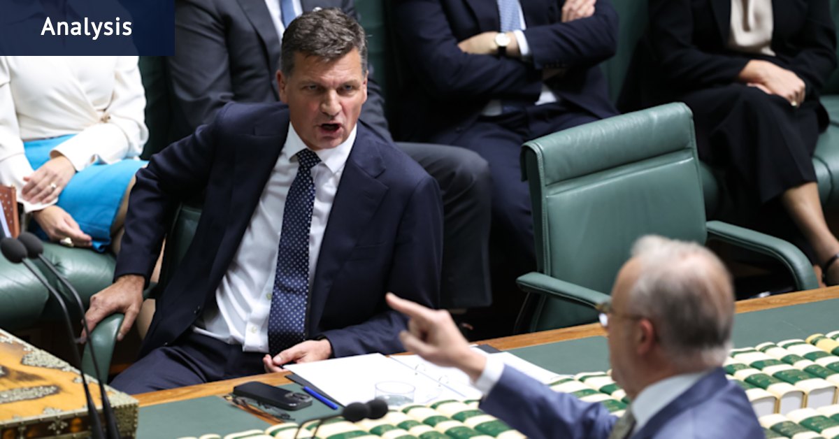 Opposition Leader Angus Taylor swore at Prime Minister Anthony Albanese in question time