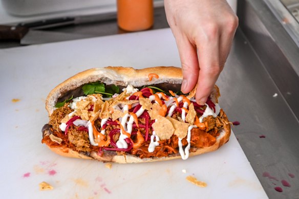 7. Crushed corn chips.