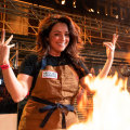Chef Jess Pryles at the Vivid Fire Kitchen.