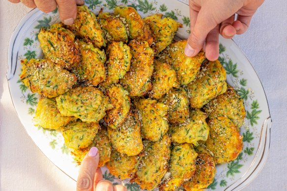 No one can stop at one of these frittelle di zucchine (zucchini fritters).