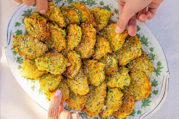 No one can stop at one of these frittelle di zucchine (zucchini fritters).