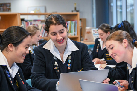 Year 12 students at Strathcona Girls Grammar.