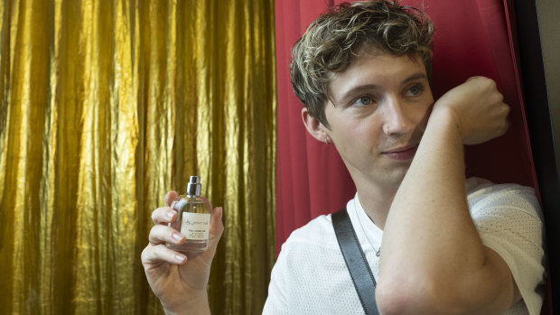 Singer Torye Sivan with the new fragrance from his lifestyle brand Tsu Lange Yor