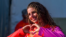 Jessica Fox of Australia poses for a photo at the 2025 ICF Slalom World Championships at Penrith.Jessica Fox of Australia poses for a photo at the 2025 ICF Slalom World Championships at Penrith.