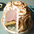 Strawberry and cream bombe Alaska.