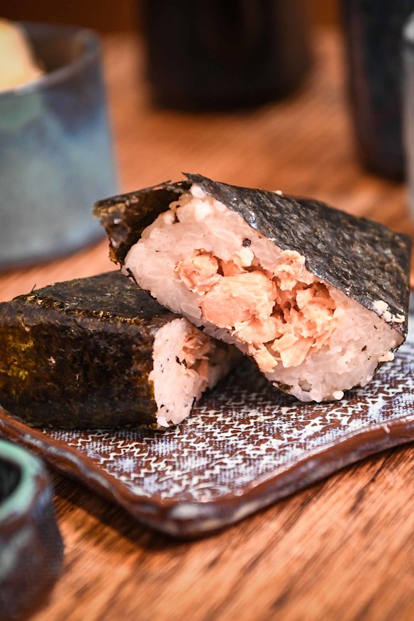 Salmon onigiri.
