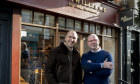 RM Williams CEO Paul Grosmann, and chief commercial officer Steven Woolley outside the company’s shop in Soho, London.