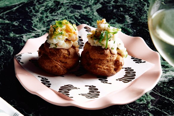 Poodle Bar &amp; Bistro’s crab and cod roe-filled profiteroles. 