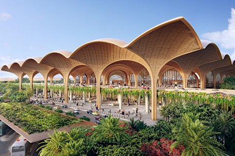 Render of Techo International Airport, Phnom Penh.