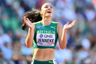 Australian Michelle Jenneke set a personal best time at last month’s world championships in the 100m hurdles.