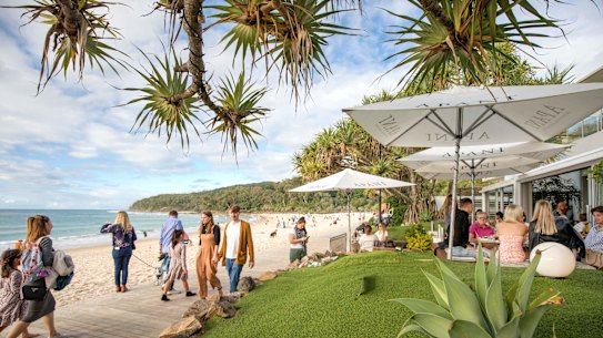 Noosa’s pretty main beach, right near Hastings Street.