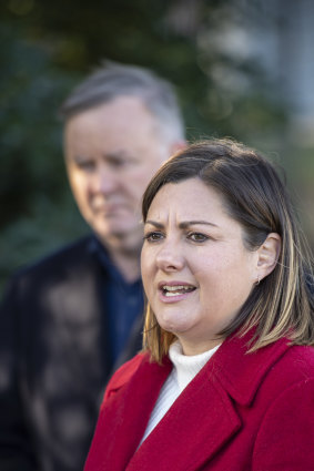 Eden-Monaro MP Kristy McBain, pictured with Labor leader Anthony Albanese, says businesses urgently need support.