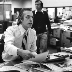 The journalist Max McCrohon , circa 1980.