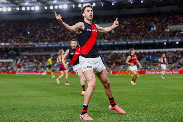 Nic Martin celebrates his goal.