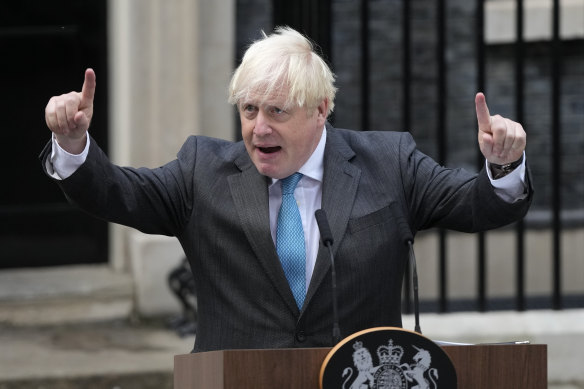 Boris Johnson landed home in London from his holiday in a bid to boost his campaign.