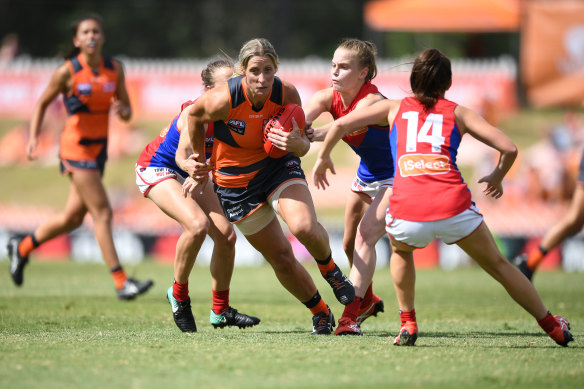 Cora Staunton is already back playing footy for the Giants.