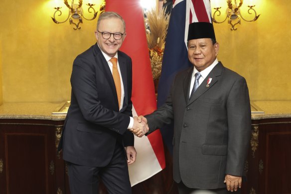 Prime Minister Anthony Albanese met new Indonesian President Prabowo Subianto.