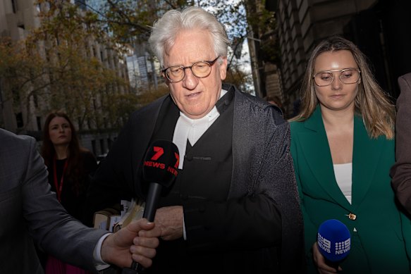 Paul Holdenson, KC, leaving the Court of Appeal on Friday after the hearing.