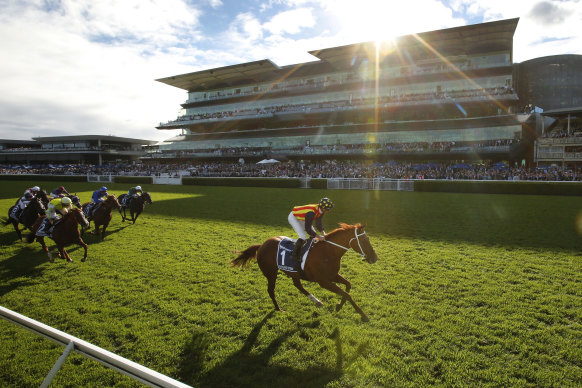 James McDonald boots home Nature Strip in last year’s TJ Smith.