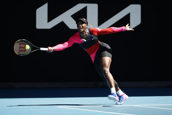 Serena Williams during her lost to Naomi Osaka at the Australian Open.
