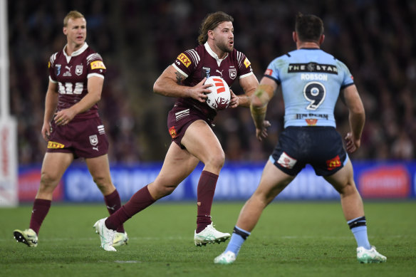 Pat Carrigan was an ironman for the Queensland Maroons, but they were just missing the grunt to rival the Blues.