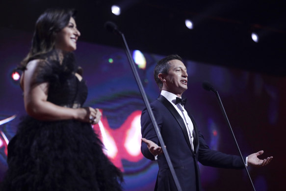 Susie Youssef and Rove McManus hosted the AACTA Awards film ceremony.