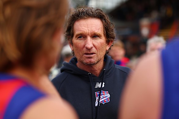 On the tools: James Hird in his role as director of coaching at Port Melbourne.