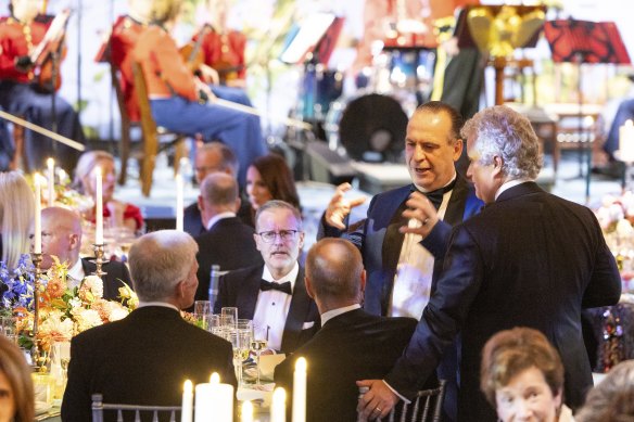 Peter V’landys, CEO of Racing NSW and chairman of the Australian Rugby League Commission, during the dinner.