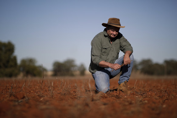 Fifth-generation canola, wheat and barley farmer Neil Westcott says climate change is "the boiling frog".