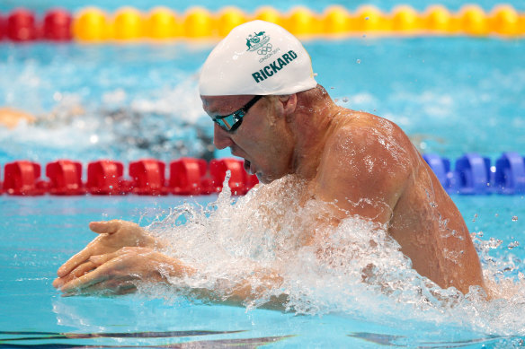 Rickard in a 200-metre breaststroke heat at the London Olympics. It took more than 18 months for his case to be resolved.