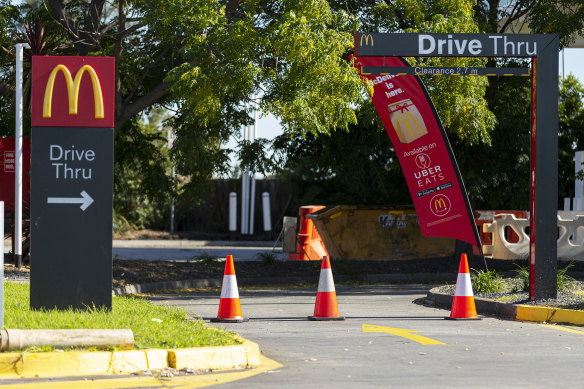 Campbellfield McDonald's was among 12 restaurants closed in Victoria on Sunday.