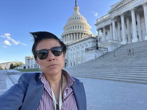North America correspondent Farrah Tomazin at the US Capitol building after the failed debate to codify abortion protections into federal law.