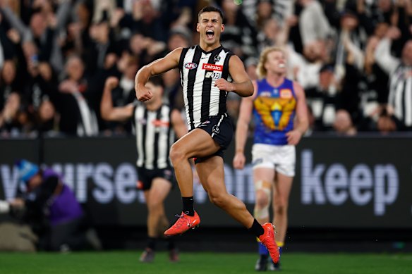 Nick Daicos was going crazy on Scott Pendlebury's big day.