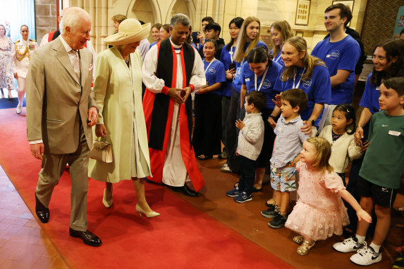 Georgina Box, 4, practised her curtsy for days before meeting the King and Queen.