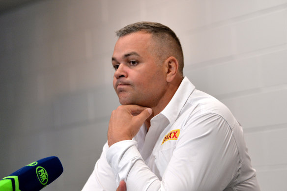 Brisbane coach Anthony Seibold in 2020. 