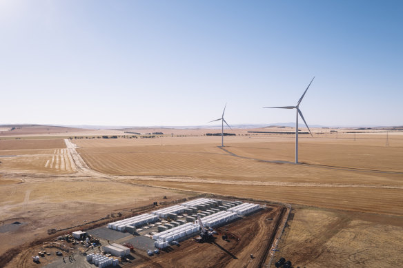 The Hornsdale Power Reservation in South Australia, where tech firm Tesla has installed a huge battery.