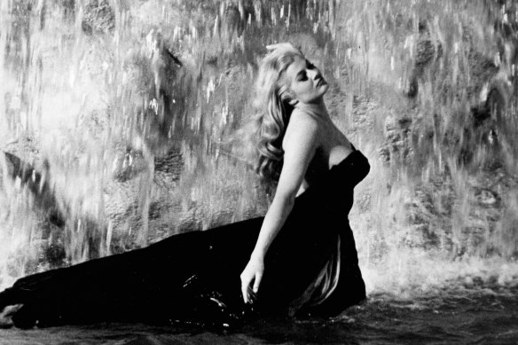 Banned: Anita Ekberg's famous splash in the Trevi Fountain during La Dolce Vita.
