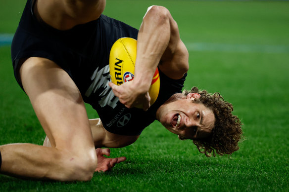 It’s been an up and down season for Carlton’s superstar forward Charlie Curnow