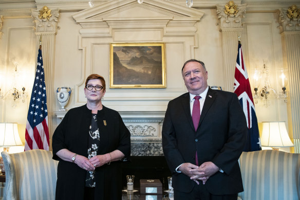 Foreign Minister Marise Payne met with US Secretary of State Mike Pompeo in Washington.