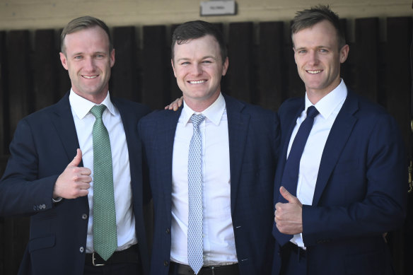 Brothers JD, Ben and Will Hayes trained two of the first four winners on Cox Plate day.