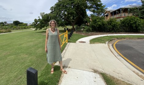  Fiona Cameron said the revegetation saved her home from flooding.