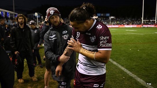 Josh Aloiai dislocated his shoulder three times against Cronulla